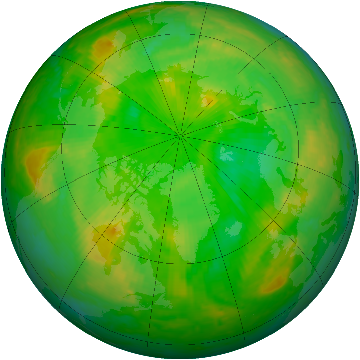 Arctic ozone map for 30 June 2003